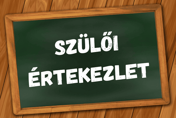 Szülői értekezlet és fogadóóra